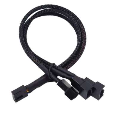 Kabel Cabang Kipas PWM 4Pin/3Pin PC Desktop Fan Splitter Sleeve 3 Port