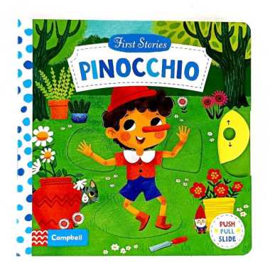 Campbell First Stories Pinocchio Push Pull Slide Board Book