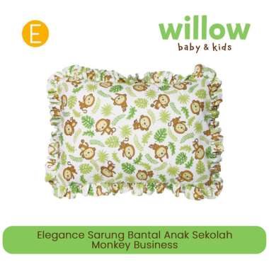 Sarung Bantal - Elegance Sarung Bantal Anak Sekolah Monkey Business