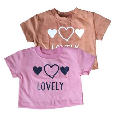 PLEU Crop T Lovely Baju Atasan Anak Perempuan 4 tahun Cokelat
