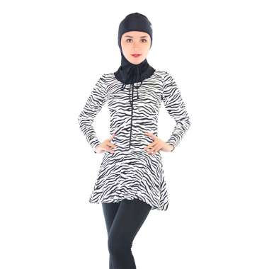 Lasona Women Burkini Hijab Swimwear Baju Renang Muslim Wanita TRPM-C1365-L01673 M Black