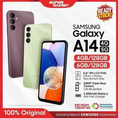 Samsung A14 Ram 4 Rom 128GB Silver