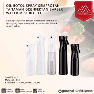 OIL BOTOL SPRAY SEMPROTAN TANAMAN DISINFEKTAN BARBER WATER MIST BOTTLE 300ML Putih