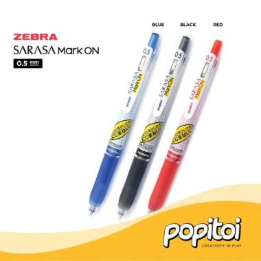 ZEBRA Sarasa Mark On 0.4 / 0.5 mm Gel Pen Refill pulpen MarkOn 0.5 mm - Refill Black