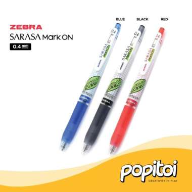 ZEBRA Sarasa Mark On 0.4 / 0.5 mm Gel Pen Refill pulpen MarkOn 0.4 mm - Refill Black