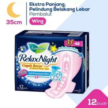 laurier relax night pembalut TERMURAH laurier 35cm 12