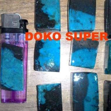 Bacan Doko Kristal Super Hq Lempengan Biru Campur Hitam