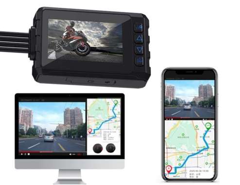 Motorcycle DVR V3 Recorder With Wifi GPS 1080P Kamera Perekam