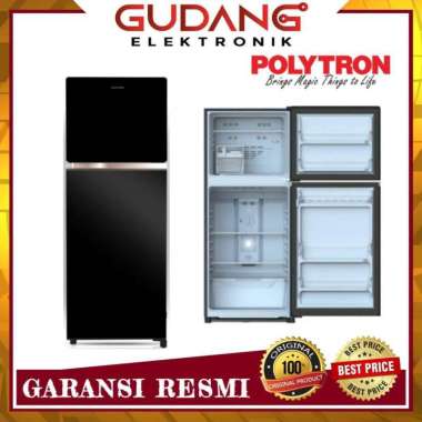 LEMARI ES 2 PINTU POLYTRON PRW 23 MN KULKAS POLYTRON PRW-23MN