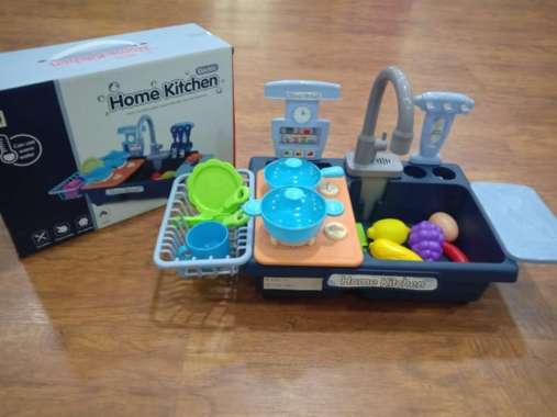 mainan edukasi anak kitchen sink mainan tempat cuci piring jojel Multicolor