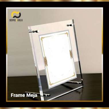 a5 standing frame acrylic / frame brosur meja / photo frame acrylic Multicolor