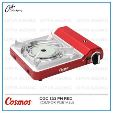 COSMOS KOMPOR GAS PORTABEL 1 TUNGKU CGC 123PN RED 100% ORI -