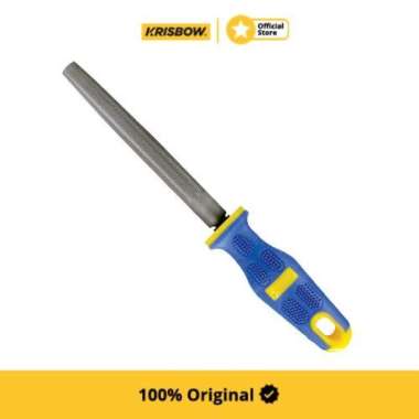 Krisbow Half Round File Kikir Setengah Bulat Kasar 20Cm-Biru