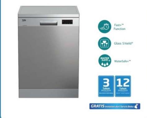 Mesin Pencuci Piring Beko DFN16410X Freestanding Stainless 14 Tempat Pengaturan