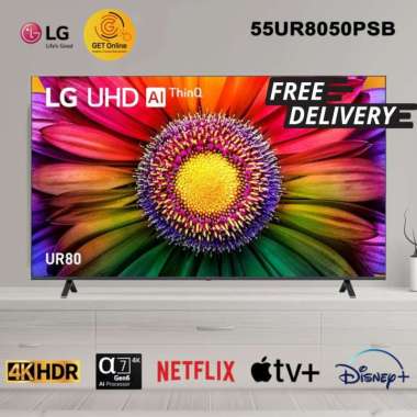 Free Ongkir Khusus Wilayah jadetabek LG 55UR8050PSB Smart TV 4K UHD 55 inci, 2023