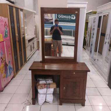 meja rias kayu jati minimalis / meja rias kayu jati