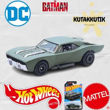 Hot Wheels Batmobile Hijau Army Gelap Lot Q 2022 The Batman Edition
