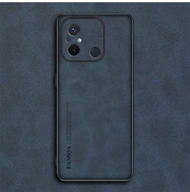 Casing Xiaomi REDMI 12C Case REDMI 12C Softcase Leather Elegant REDMI 12C BIRU