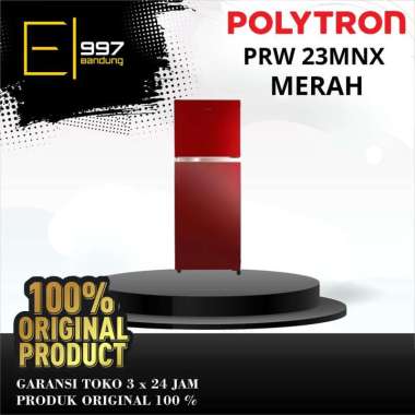 Kulkas POLYTRON PRW23MNX / PRW 23MNX / PRW 23 MNX , 2 Pintu 220 Liter MERAH Multi Color
