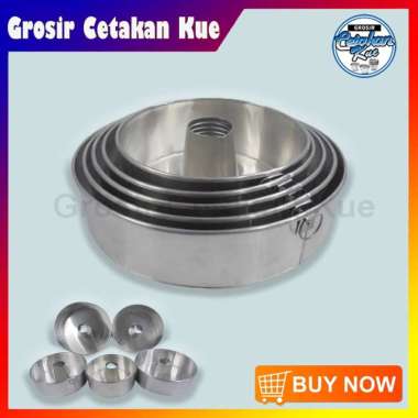 CETAKAN / LOYANG TULBAN ROTI BAN TINGGI 7 CM DIAMETER 16 - 24 CM (ISI 5 PCS 1 SET) 1 set (16 -24cm)