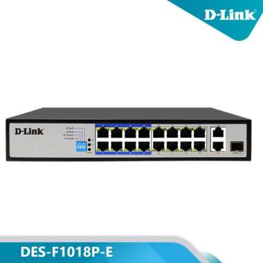 D-Link DES-F1018P-E 250M 18-Port 10/100 Switch with 16 PoE Ports