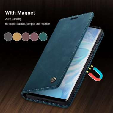REDMI 10C Flip Case Caseme Cover Leather Wallet Sarung Dompet kulit Hijau