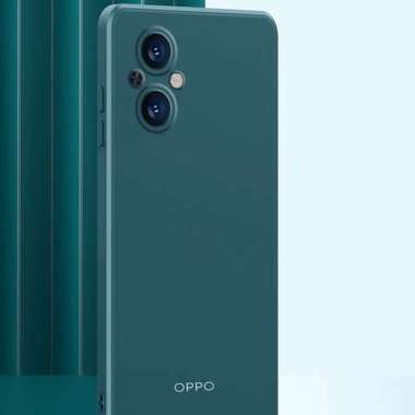 Silicone Silikon Full Cover Back Case OPPO RENO 7 Z 5G / Reno7 Z 5G Hijau