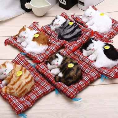 Boneka Kucing Mengeong / Mainan Kucing Bersuara / Boneka Bayi Bunyi Multivariasi