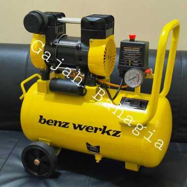 Mesin kompresor 1.25 hp 24 Liter 900 Watt Oiless Silent Compressor