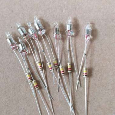 Hrg / 20pcs LAMPU SETRIKA STERIKA BOLAMP STERIKA SETERIKA NEON + RESISTOR PLUS 220v