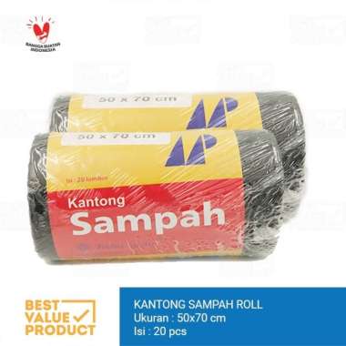 plastik sampah roll ukuran 50 x 70 / trashbag 50x70 roll hd ROLL 50x70CM