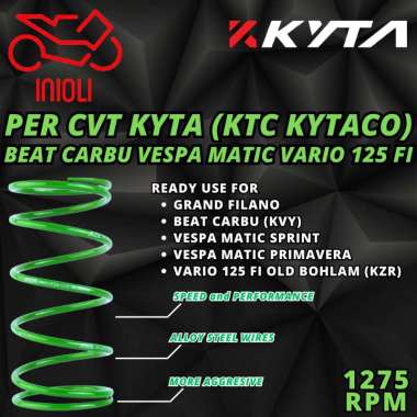 PER CVT KYTA KTC KYTACO BEAT CARBU VARIO 125 FI OLD VESPA SPRINT PRIMAVERA 125 150 1000 1275 RPM OLD