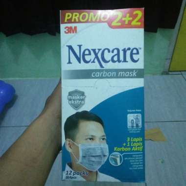 Masker 3M Nexcare Extra Carbon 4Play 48Pc