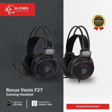 Rexus Vonix F27 Gaming Headset Red