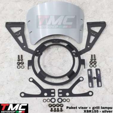 Paket Headlamp guard grill lampu dan Visor XSR155 XSR 155 SF Multicolor