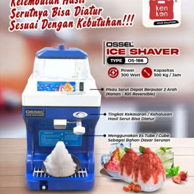 OSSEL Mesin Serut Es Ice Shaver Ice Planer Ice Crusher Snow Ice OS-188