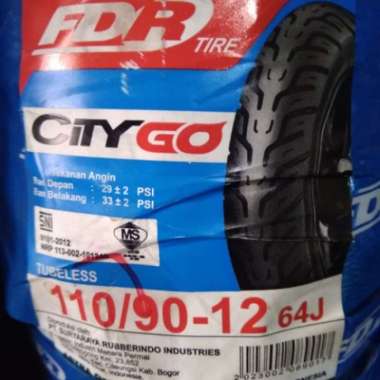 Ban ring 12 FDR 110 90 12 Citygo Tubeless Ban belakang Motor Scoopy Fi