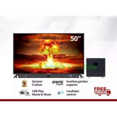 POLYTRON 50 Inch Cinemax Soundbar LED Full HD TV PLD-50B880 Multicolor