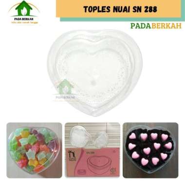 Toples Kue Kering Bentuk Hati Nuai SN 288 Ukuran 1/4 kg Isi 12 Pcs