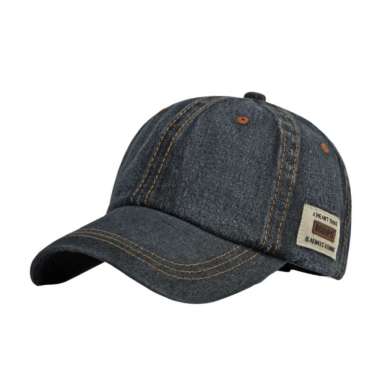 Baseball cap : DENIM CAP - Topi Baseball Topi Pria Topi Wanita BLACK