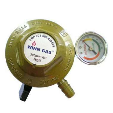 Regulator Winn Gas W118M Tekanan Rendah + Meteran Indikator Multicolor