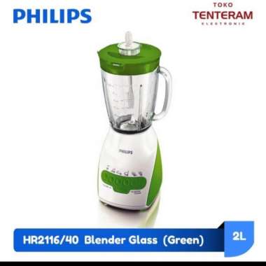Blender Philips Gelas Kaca (2 Liter) - HR2116 - Hijau Merah Multicolor