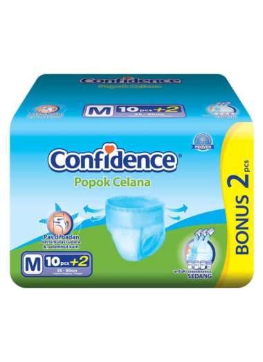 Confidence M 10 +2 Popok Dewasa Tipe Celana Pampers Orang Tua Diapers multicolor