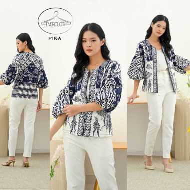 Evercloth Pika Jaket Batik Wanita Outer Rompi Wanita XL