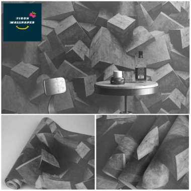 wallpaper dinding batu alam abu 3d decor dinding rumah dll