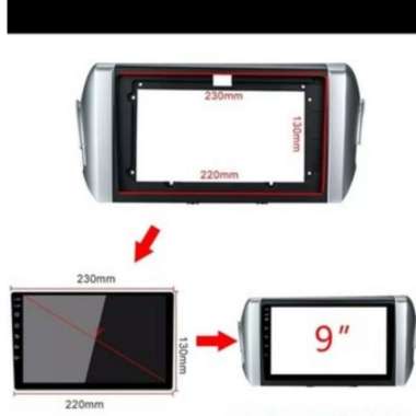 frame list tape double din 9" android mobil innova reborn 2016-2019