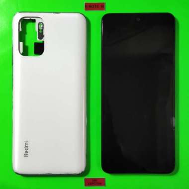 LCD FULLSET PLUS FRAME BAZEL BACKDOOR REDMI NOTE 10 ORIGINAL COPOTAN