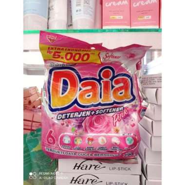 Promo Harga DAIA Deterjen Bubuk + Softener Pink 290 gr - Blibli