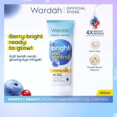 Wardah Perfect Bright Creamy Foam Brightening + Oil Control - Facial Wash 100 ml