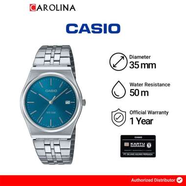 Jam Tangan Pria Casio General MTP-B145D-2A2 50WR Blue Dial Silver Stainless Steel Band [ Jakarta ]